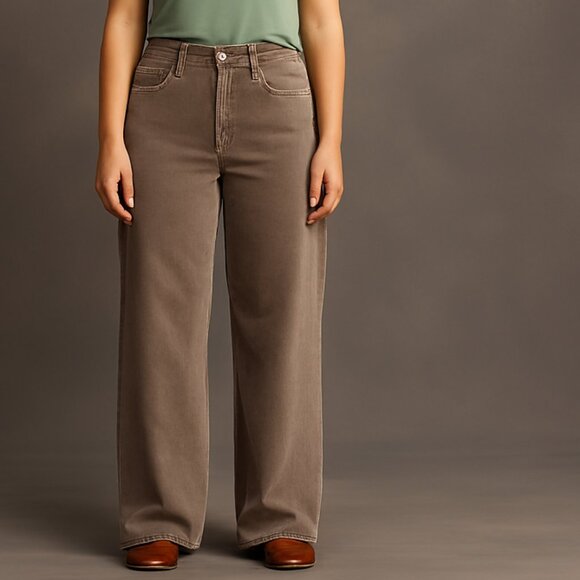 BDG High Wide Classic Retro Womans Taupe Cordoroy Pants Size 27 - Picture 2 of 7